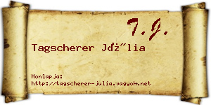 Tagscherer Júlia névjegykártya